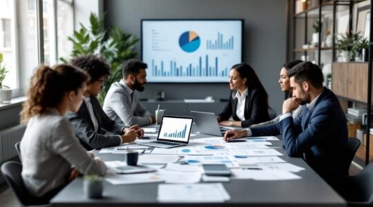 salariés autour d'une table de réunion